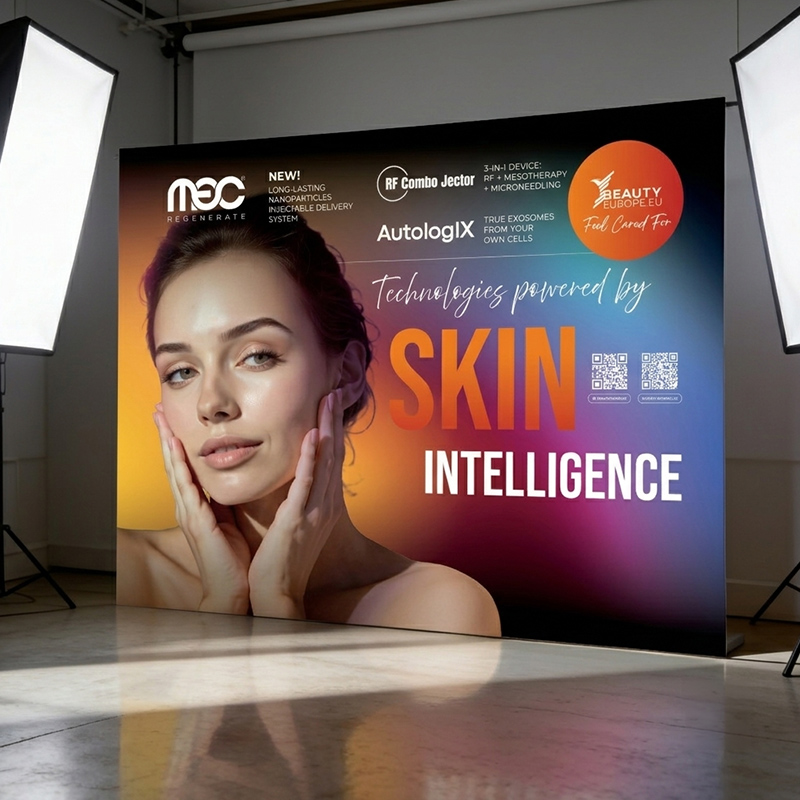 Podświetlany baner w studiu fotograficznym – sztuka reklamy