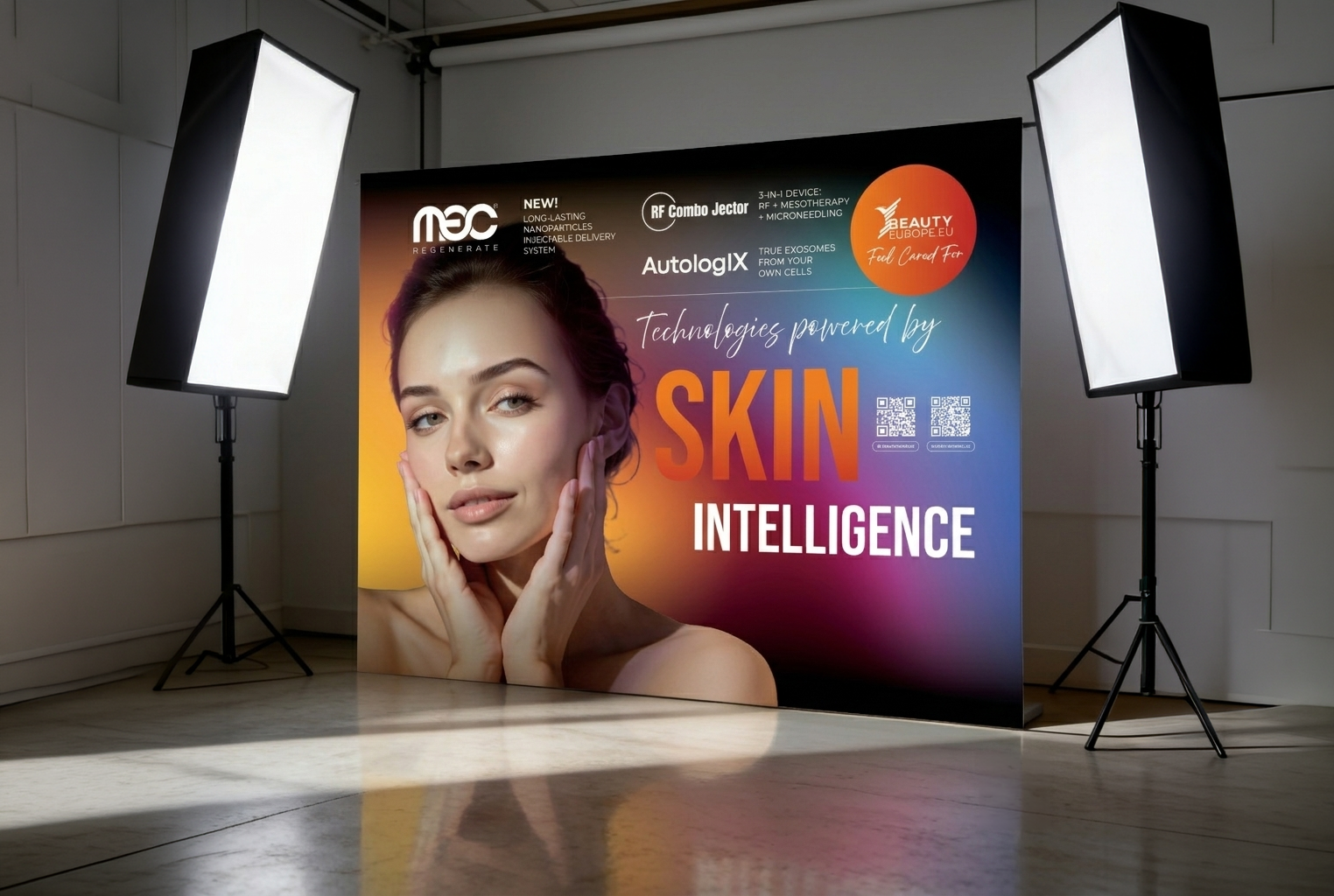 Nowoczesny baner w profesjonalnym studiu, czyli sztuka reklamy